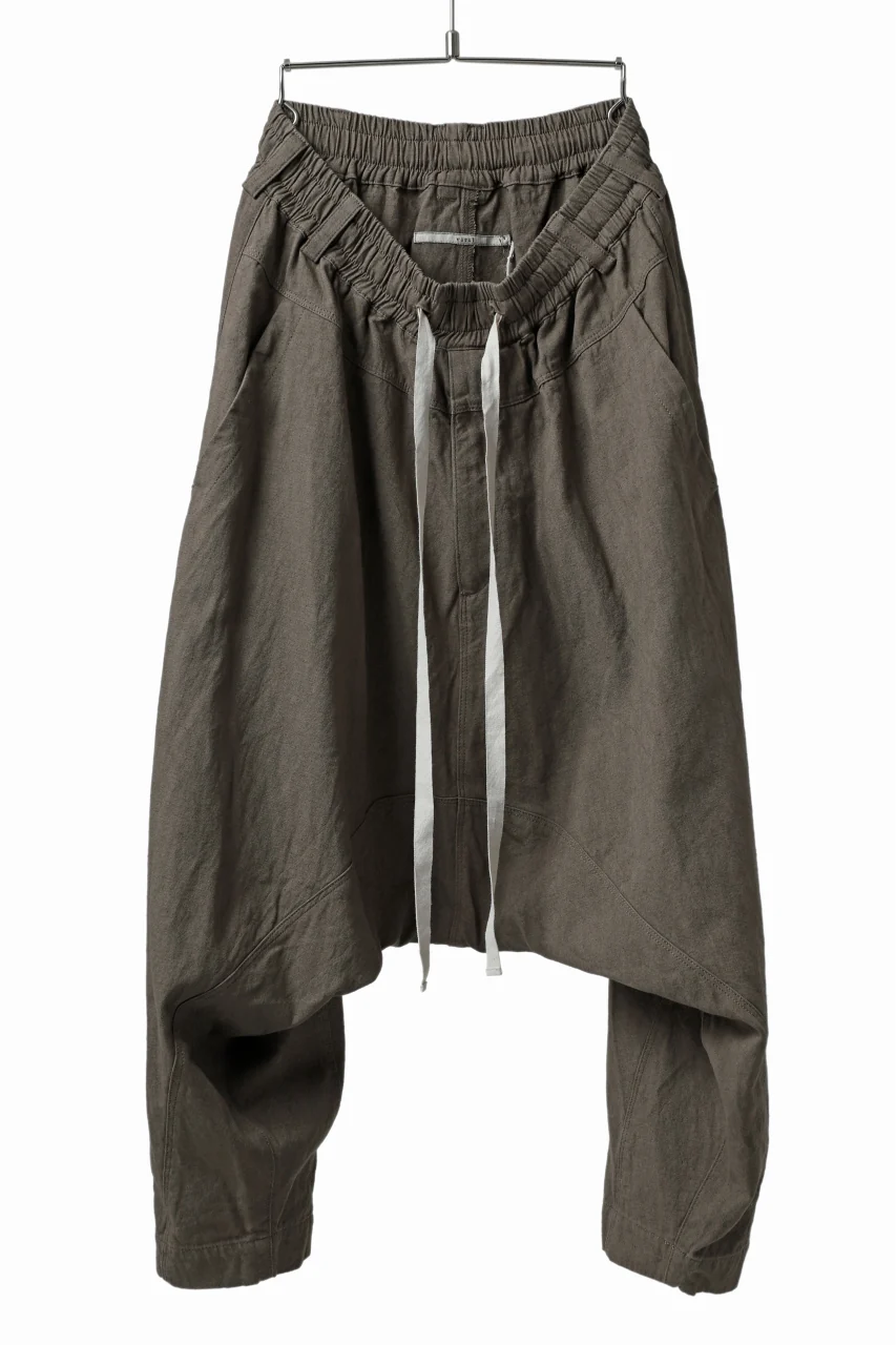 _vital deep sarouel easy pants / cotton linen loose ox (BEIGE)