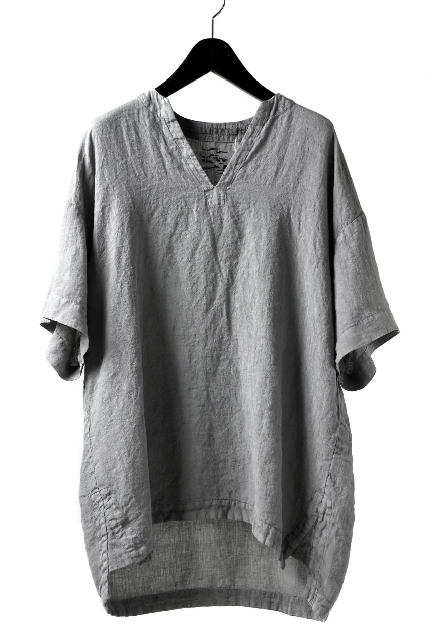 _vital exclusive minimal tunica tops / sumi dyed linen (L.GREY)