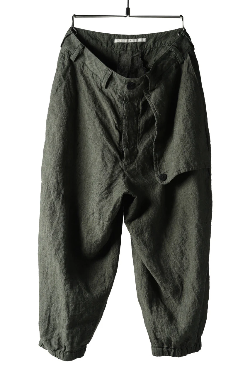 _vital exclusive covered pocket cropped pants / organic linen (苔/KHAKI)