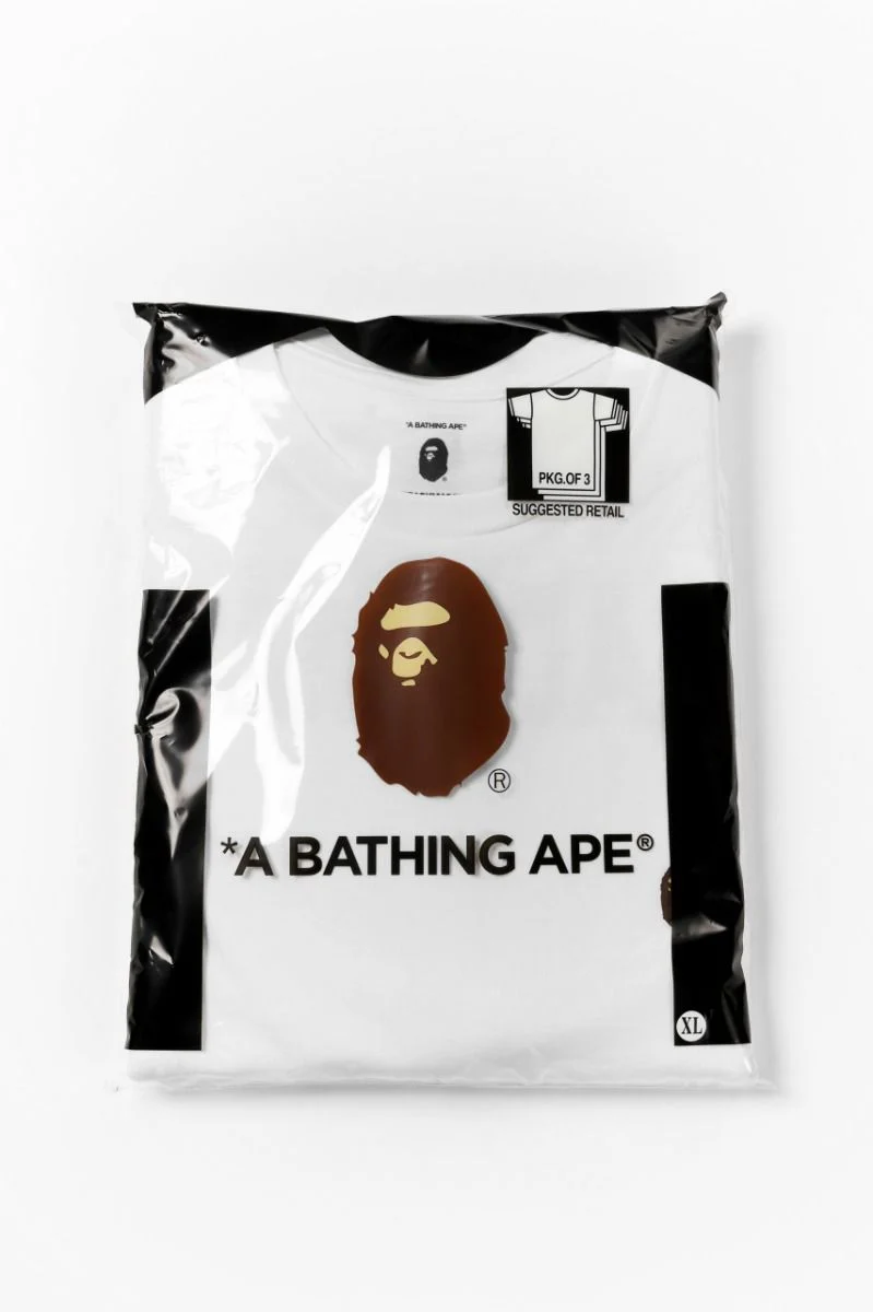 A BATHING APE® × READYMADE 3 PACK TEE (WHITE x GREEN CAMO, WHITE x PINK CAMO, WHITE x WATER CAMO)