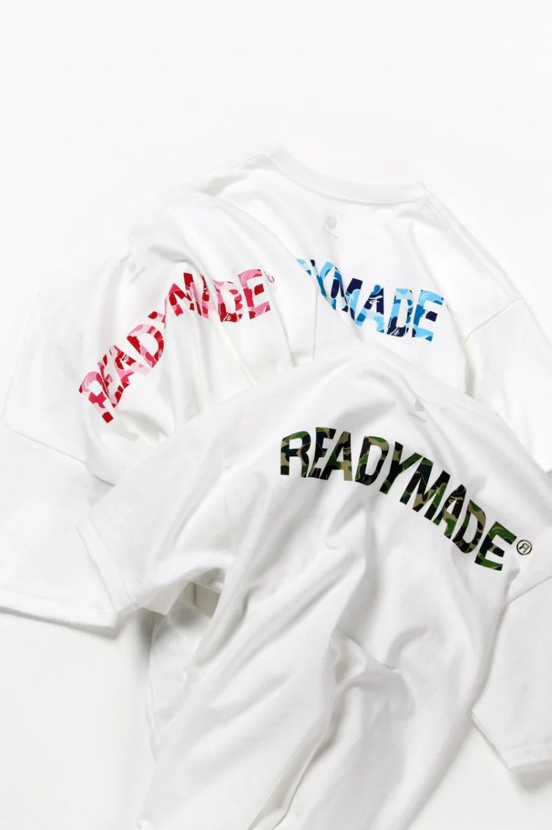 A BATHING APE® × READYMADE 3 PACK TEE (WHITE x GREEN CAMO, WHITE x PINK CAMO, WHITE x WATER CAMO) - Image 7