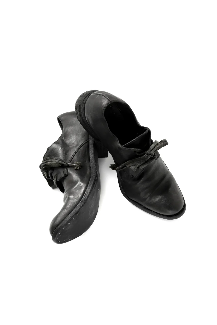A DICIANNOVEVENTITRE A1923 DERBY SHOES 033N / HORSE FIORE OILED LEATHER (NERO) - Image 2