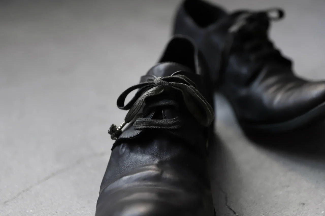 A DICIANNOVEVENTITRE A1923 DERBY SHOES 033N / HORSE FIORE OILED LEATHER (NERO) - Image 78