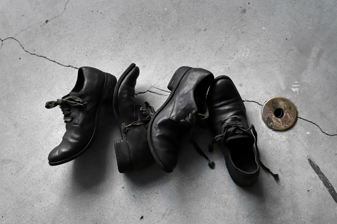 A DICIANNOVEVENTITRE A1923 DERBY SHOES 033N / HORSE FIORE OILED LEATHER (NERO) - Image 81