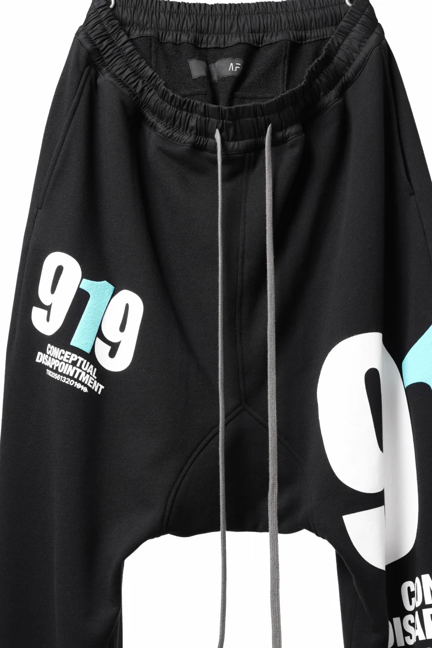 A.F ARTEFACT 919 SARROUEL EASY PANTS / MEDIUM SWEAT (BLACK x MINT) - Image 14