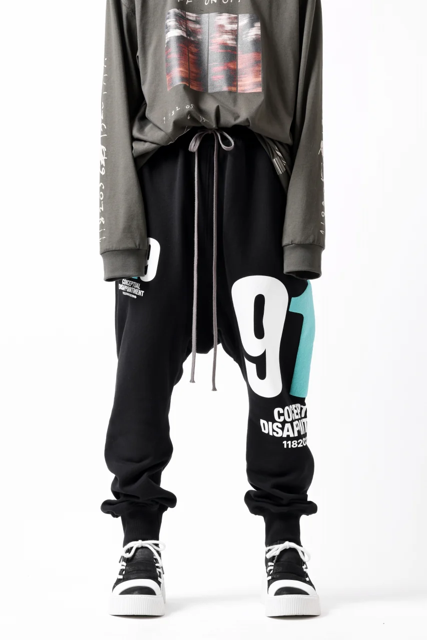 A.F ARTEFACT 919 SARROUEL EASY PANTS / MEDIUM SWEAT (BLACK x MINT) - Image 20