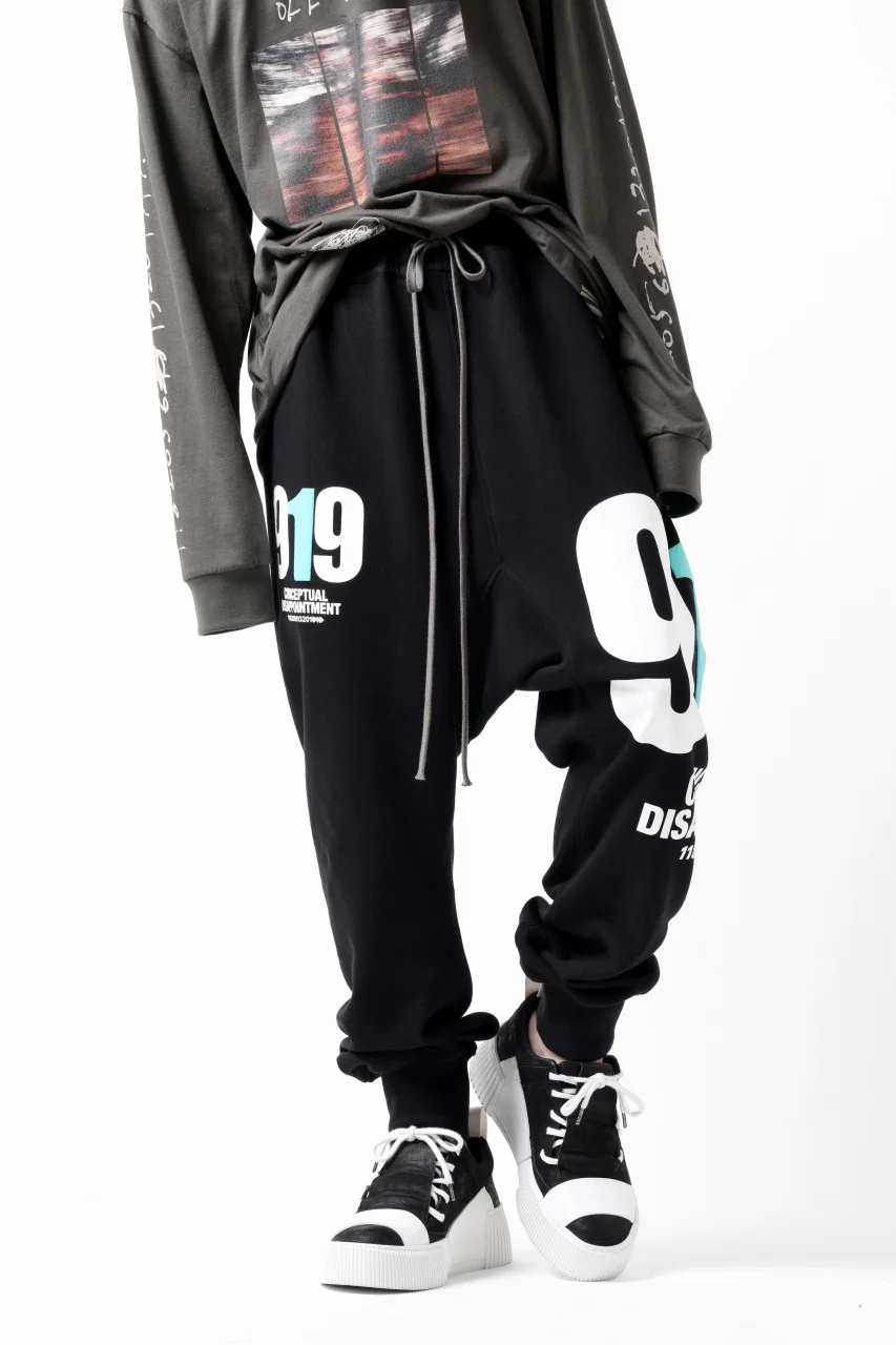 A.F ARTEFACT 919 SARROUEL EASY PANTS / MEDIUM SWEAT (BLACK x MINT) - Image 21