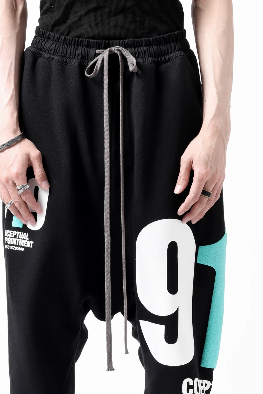 A.F ARTEFACT 919 SARROUEL EASY PANTS / MEDIUM SWEAT (BLACK x MINT) - Image 24