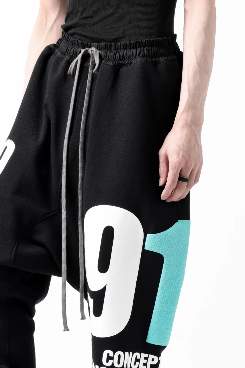 A.F ARTEFACT 919 SARROUEL EASY PANTS / MEDIUM SWEAT (BLACK x MINT) - Image 29