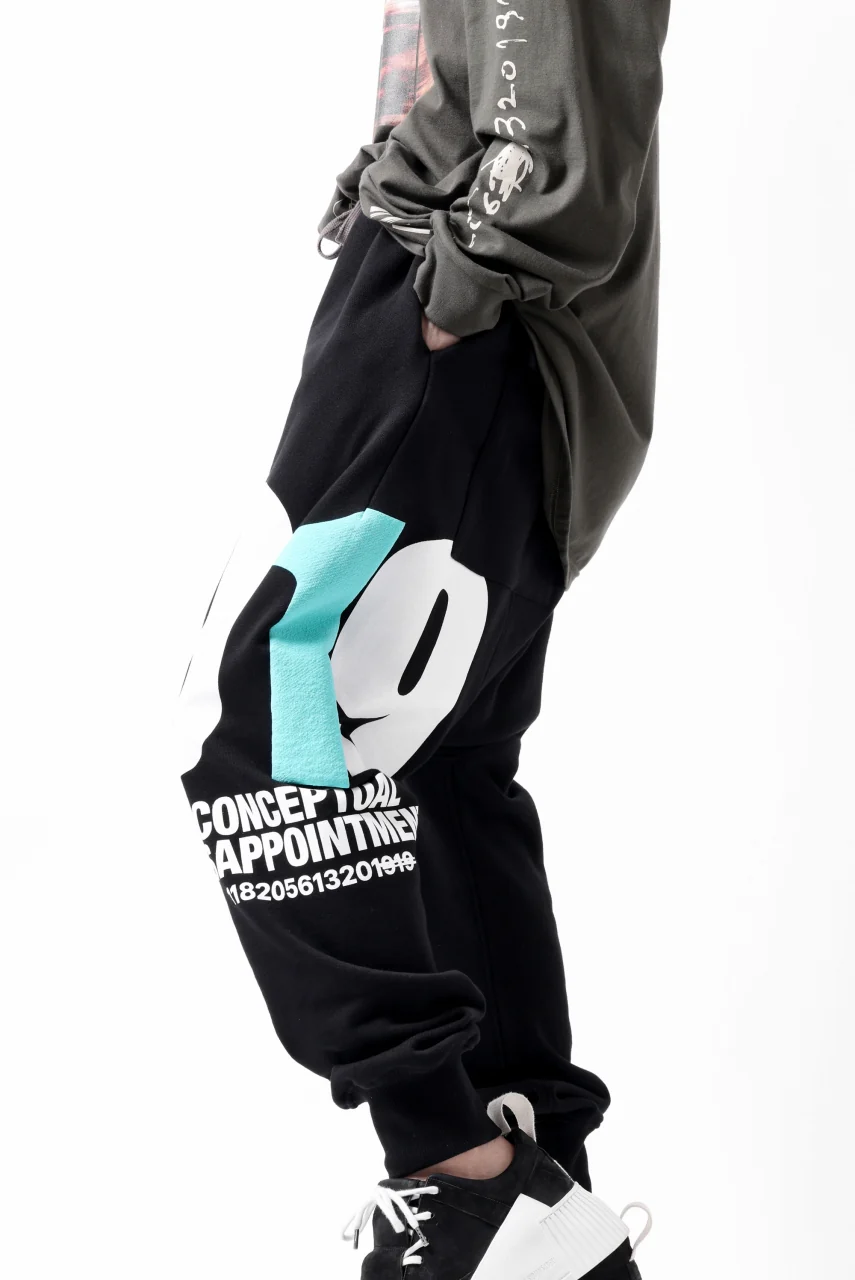 A.F ARTEFACT 919 SARROUEL EASY PANTS / MEDIUM SWEAT (BLACK x MINT) - Image 30