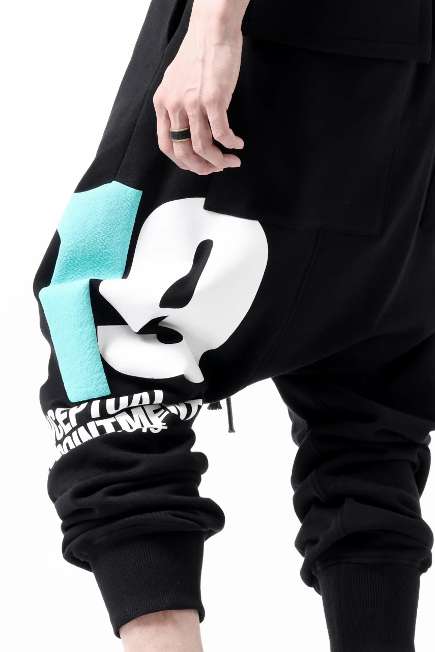 A.F ARTEFACT 919 SARROUEL EASY PANTS / MEDIUM SWEAT (BLACK x MINT) - Image 31