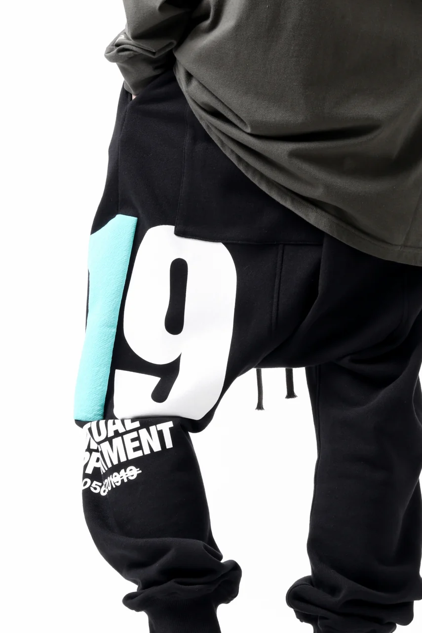 A.F ARTEFACT 919 SARROUEL EASY PANTS / MEDIUM SWEAT (BLACK x MINT) - Image 33