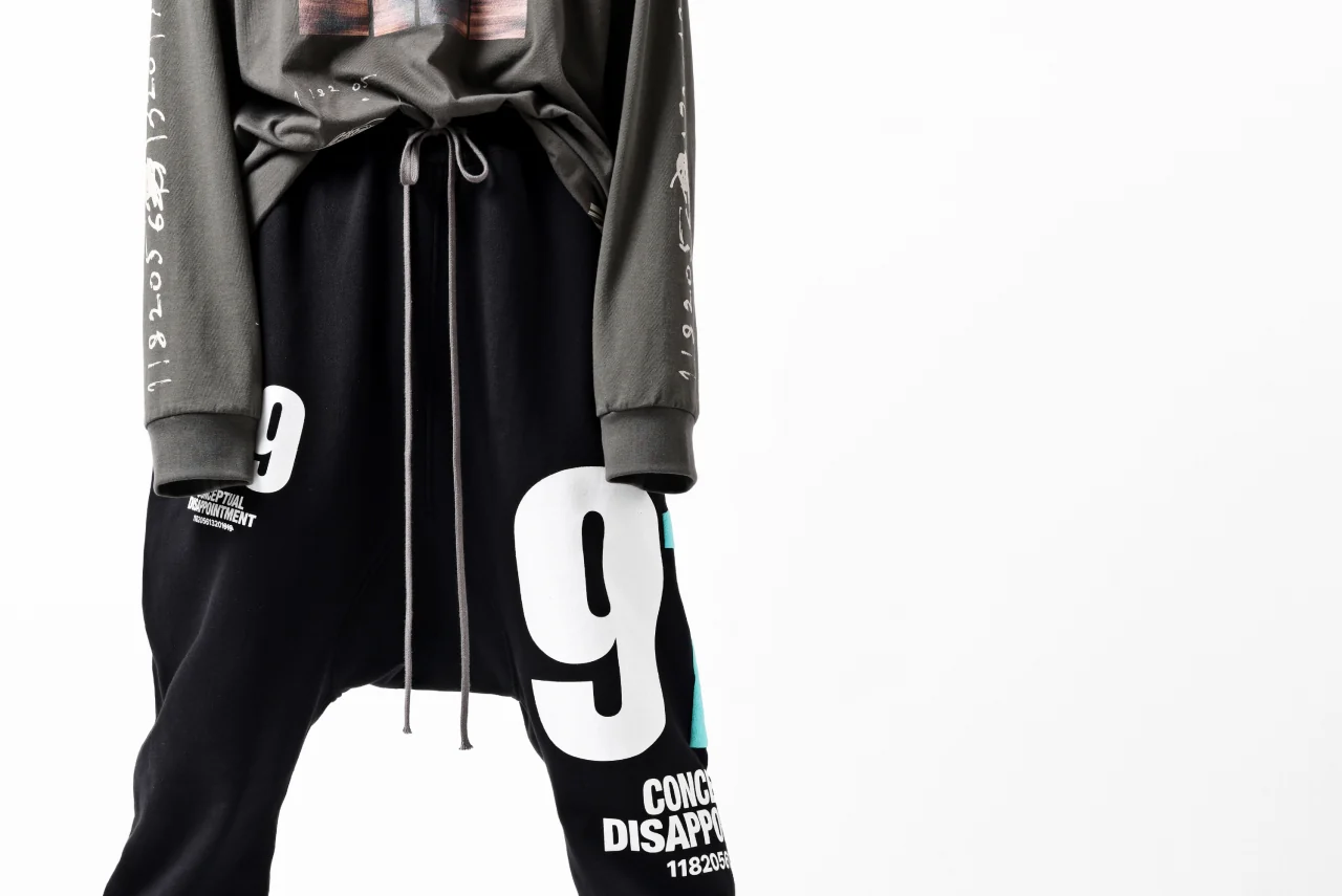 A.F ARTEFACT 919 SARROUEL EASY PANTS / MEDIUM SWEAT (BLACK x MINT) - Image 34