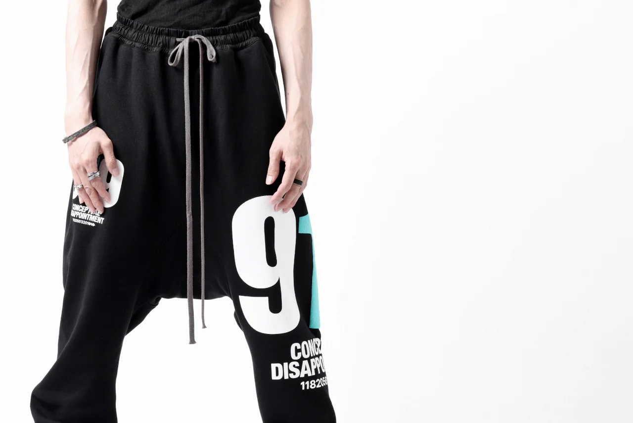 A.F ARTEFACT 919 SARROUEL EASY PANTS / MEDIUM SWEAT (BLACK x MINT) - Image 36