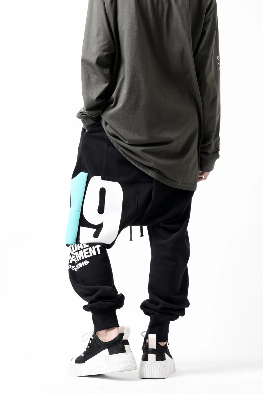 A.F ARTEFACT 919 SARROUEL EASY PANTS / MEDIUM SWEAT (BLACK x MINT) - Image 8