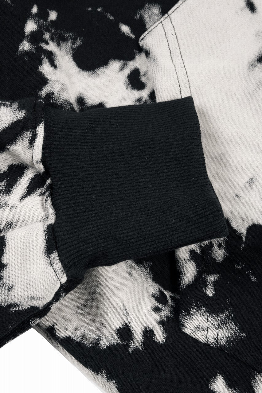 A.F ARTEFACT ASYMMETRY LOOP HEM HOODED TOPS / MOTTLED DYING (BLACK x IVORY) - Image 10