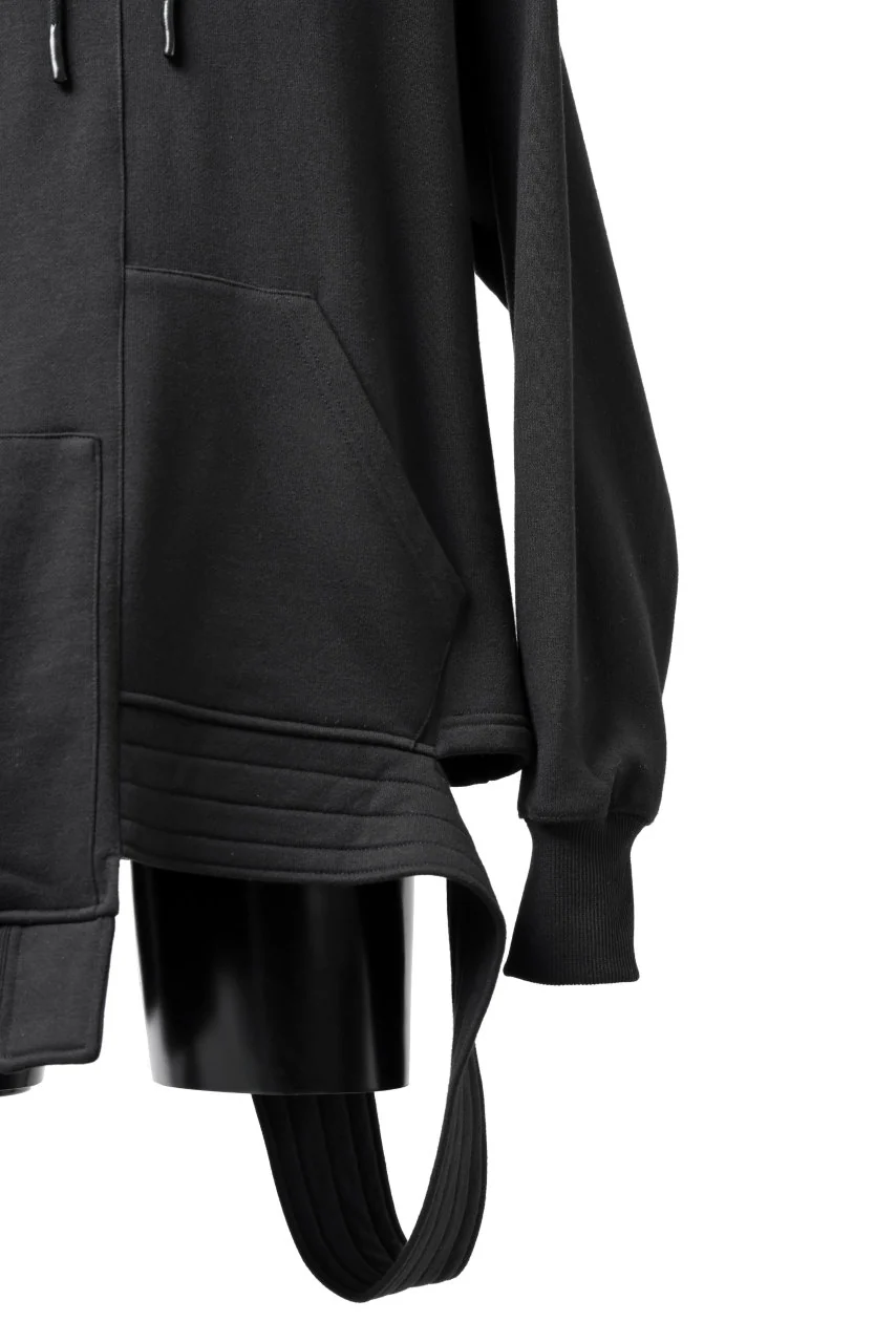 A.F ARTEFACT ASYMMETRY LOOP HEM SWEAT HOODIE (BLACK) - Image 10