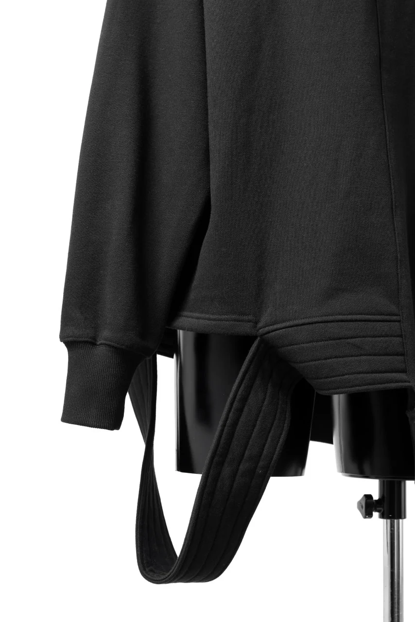 A.F ARTEFACT ASYMMETRY LOOP HEM SWEAT HOODIE (BLACK) - Image 9