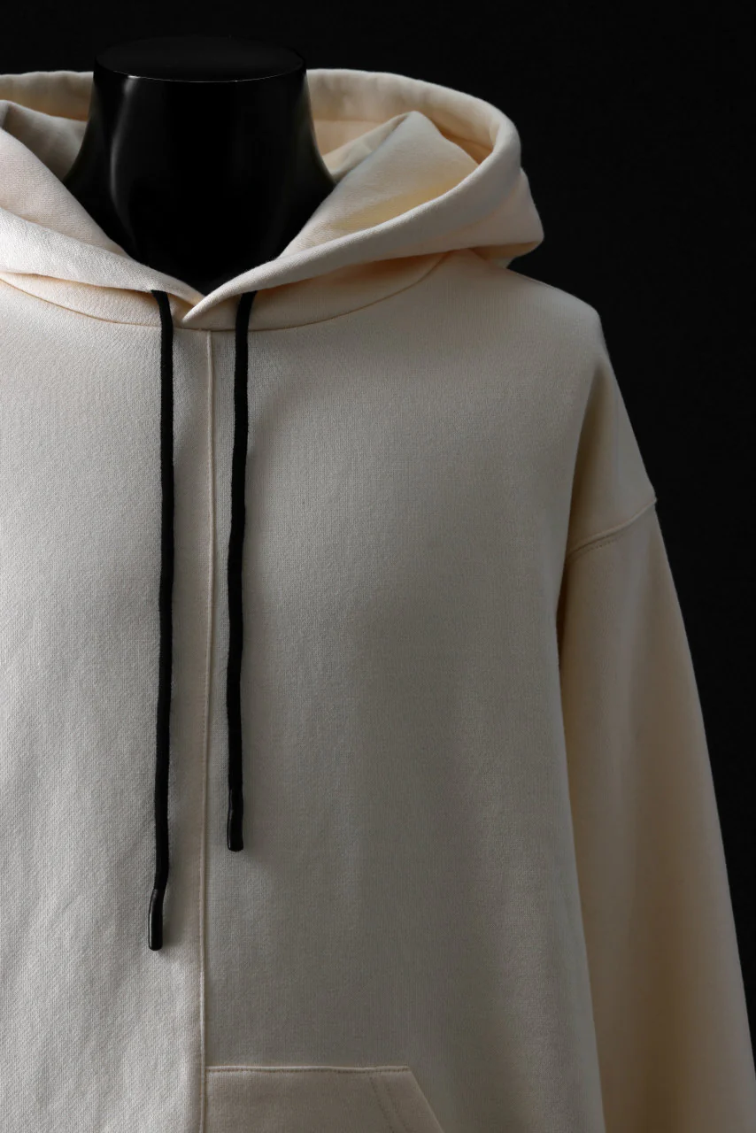 A.F ARTEFACT ASYMMETRY LOOP HEM SWEAT HOODIE (CREAM) - Image 6