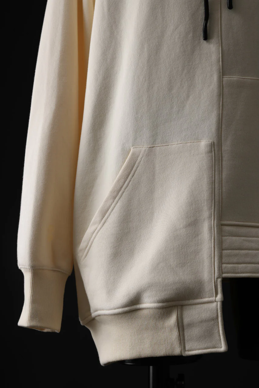 A.F ARTEFACT ASYMMETRY LOOP HEM SWEAT HOODIE (CREAM) - Image 7