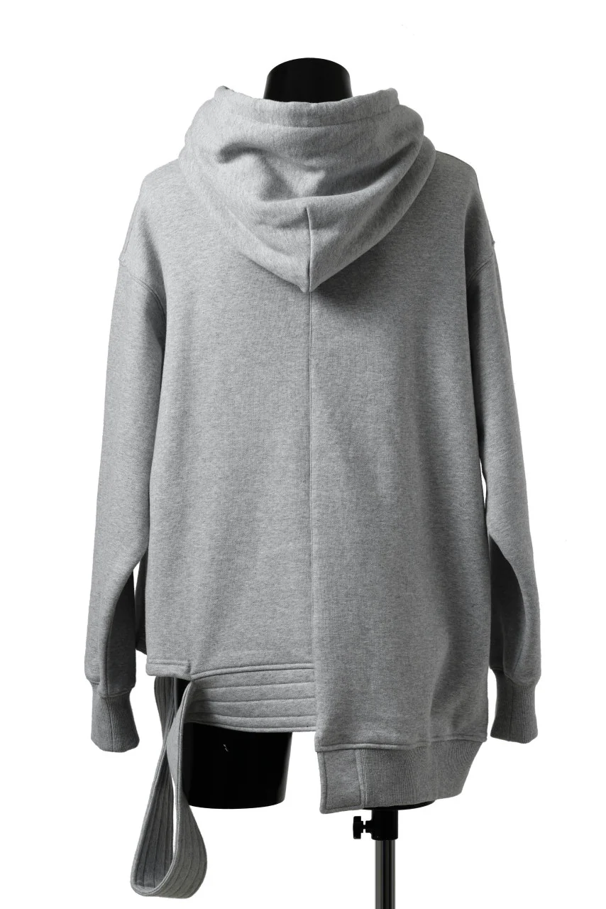A.F ARTEFACT ASYMMETRY LOOP HEM SWEAT HOODIE (HEATHER GREY) - Image 4