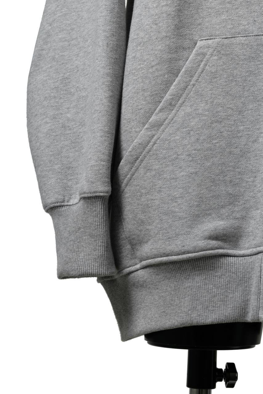 A.F ARTEFACT ASYMMETRY LOOP HEM SWEAT HOODIE (HEATHER GREY) - Image 7