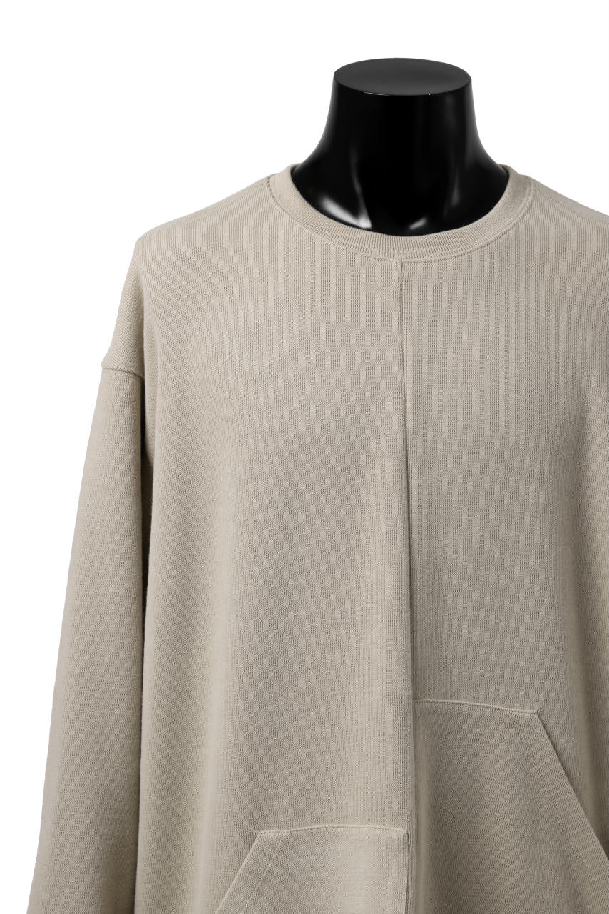 A.F ARTEFACT ASYMMETRY LOOP HEM TOP / COPE KNIT JERSEY (BEIGE) - Image 12