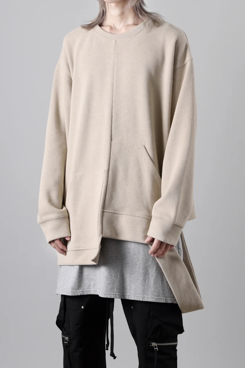 A.F ARTEFACT ASYMMETRY LOOP HEM TOP / COPE KNIT JERSEY (BEIGE) - Image 20