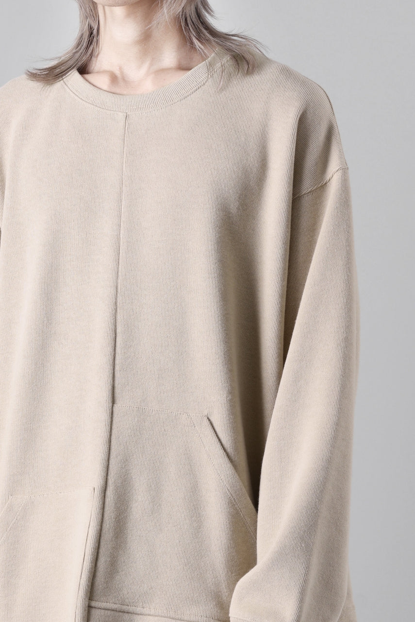 A.F ARTEFACT ASYMMETRY LOOP HEM TOP / COPE KNIT JERSEY (BEIGE) - Image 26