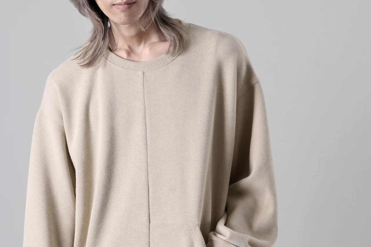 A.F ARTEFACT ASYMMETRY LOOP HEM TOP / COPE KNIT JERSEY (BEIGE) - Image 39