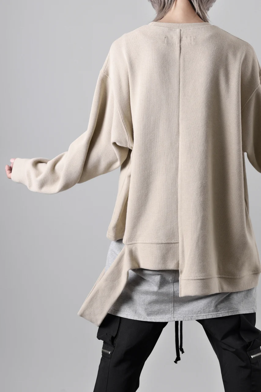 A.F ARTEFACT ASYMMETRY LOOP HEM TOP / COPE KNIT JERSEY (BEIGE) - Image 6