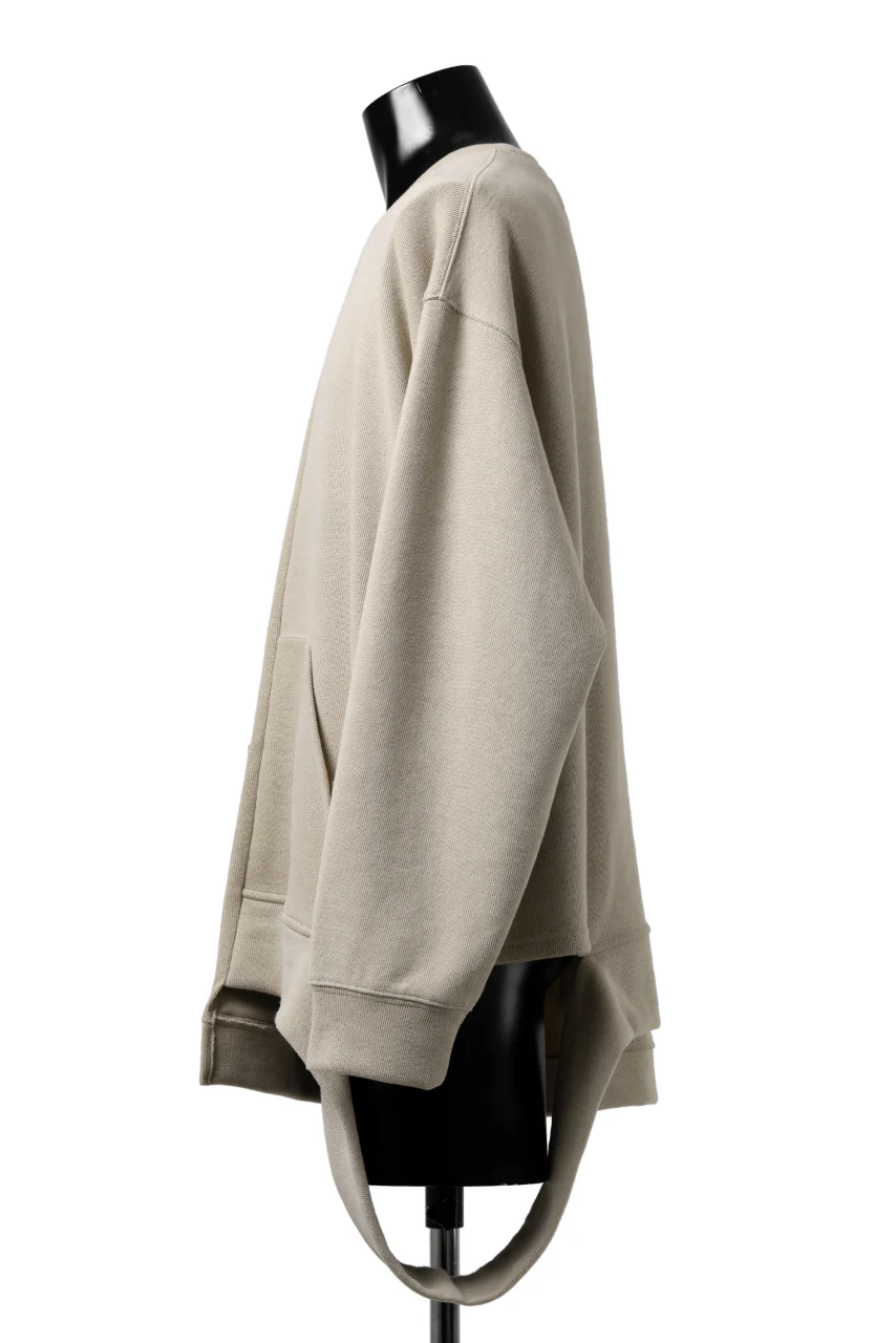 A.F ARTEFACT ASYMMETRY LOOP HEM TOP / COPE KNIT JERSEY (BEIGE) - Image 8
