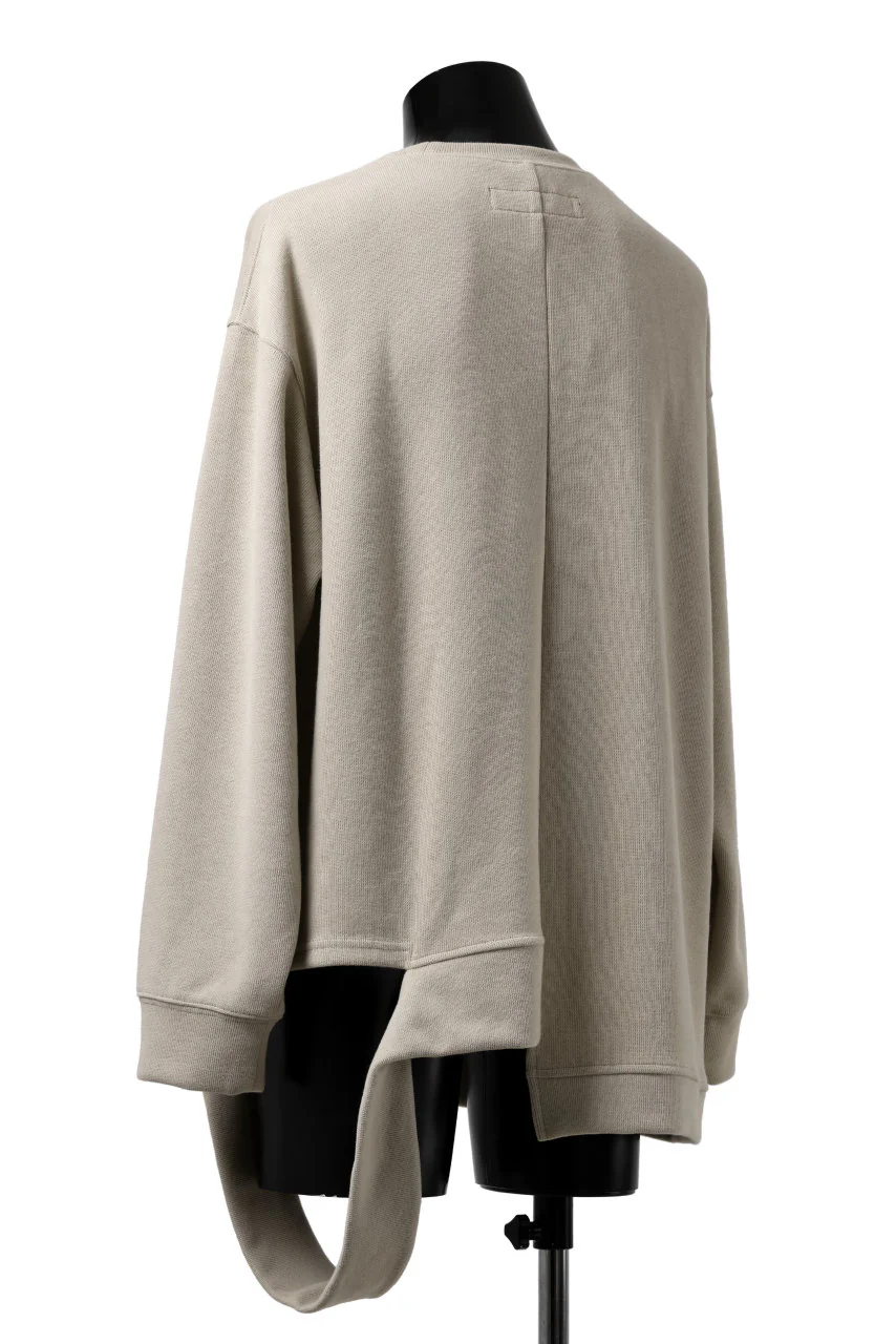 A.F ARTEFACT ASYMMETRY LOOP HEM TOP / COPE KNIT JERSEY (BEIGE) - Image 9
