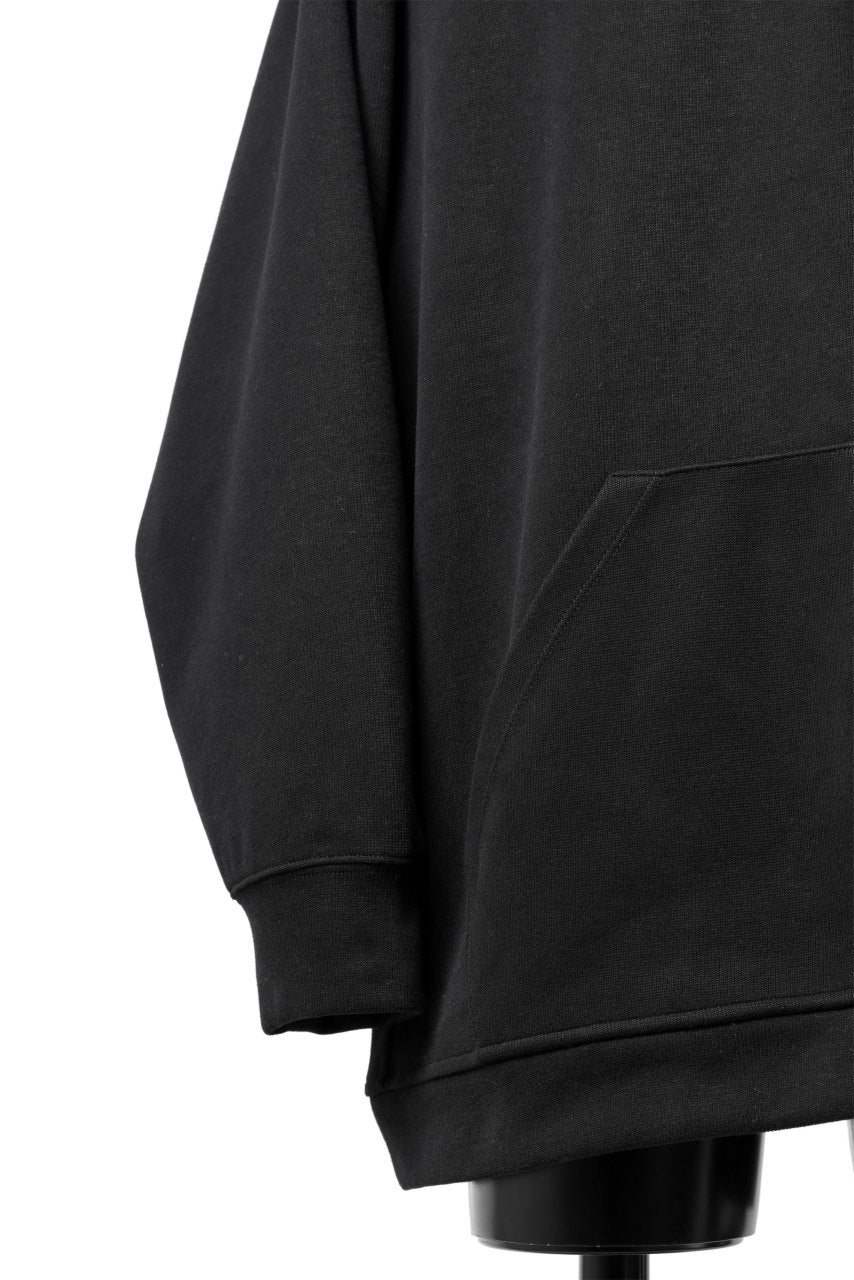 A.F ARTEFACT ASYMMETRY LOOP HEM TOP / COPE KNIT JERSEY (BLACK) - Image 11