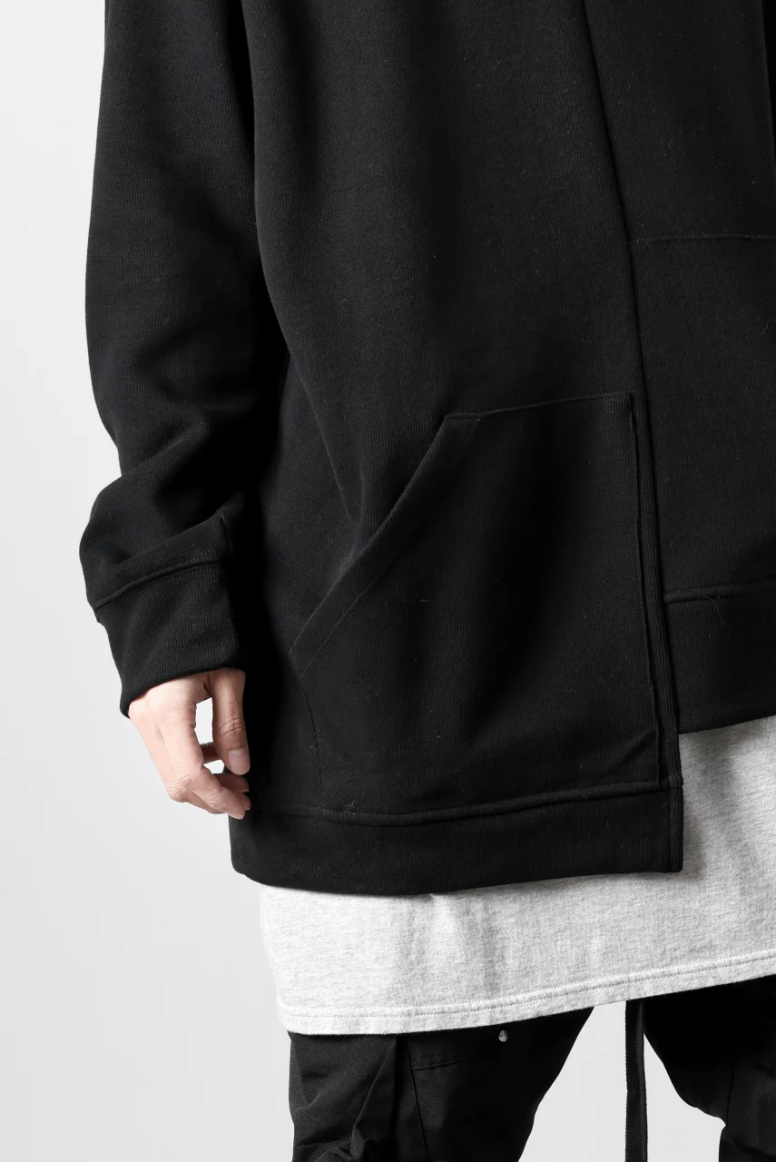 A.F ARTEFACT ASYMMETRY LOOP HEM TOP / COPE KNIT JERSEY (BLACK) - Image 25