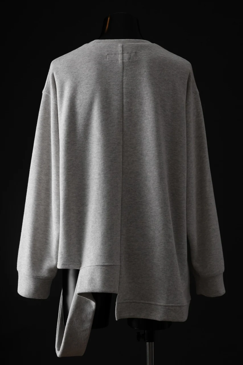 A.F ARTEFACT ASYMMETRY LOOP HEM TOP / COPE KNIT JERSEY (LIGHT GREY) - Image 10