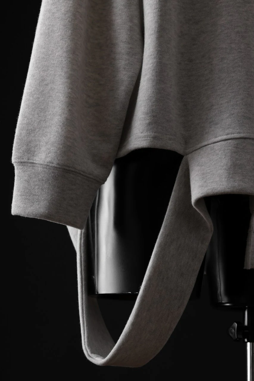 A.F ARTEFACT ASYMMETRY LOOP HEM TOP / COPE KNIT JERSEY (LIGHT GREY) - Image 16