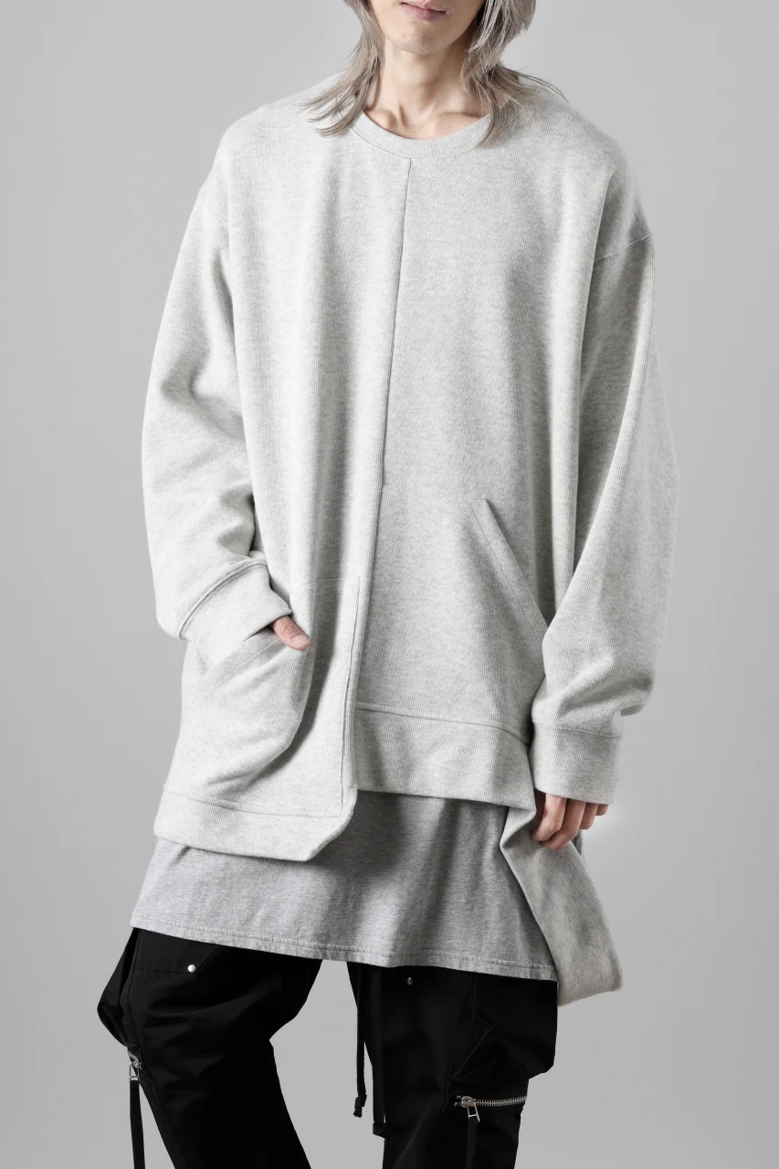 A.F ARTEFACT ASYMMETRY LOOP HEM TOP / COPE KNIT JERSEY (LIGHT GREY) - Image 18