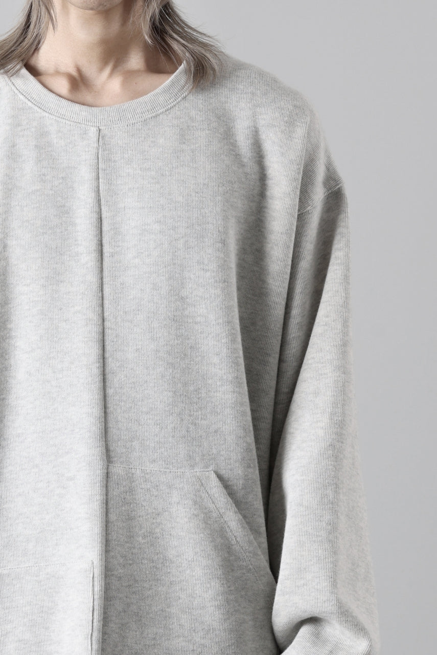 A.F ARTEFACT ASYMMETRY LOOP HEM TOP / COPE KNIT JERSEY (LIGHT GREY) - Image 21