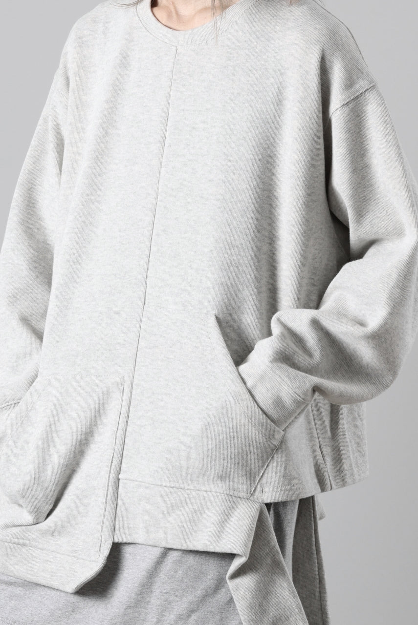 A.F ARTEFACT ASYMMETRY LOOP HEM TOP / COPE KNIT JERSEY (LIGHT GREY) - Image 23