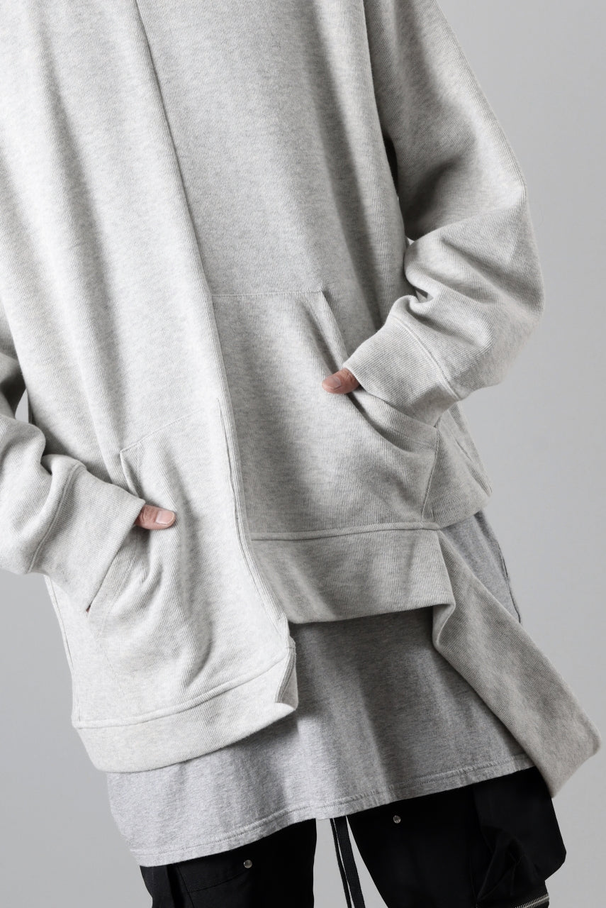 A.F ARTEFACT ASYMMETRY LOOP HEM TOP / COPE KNIT JERSEY (LIGHT GREY) - Image 24