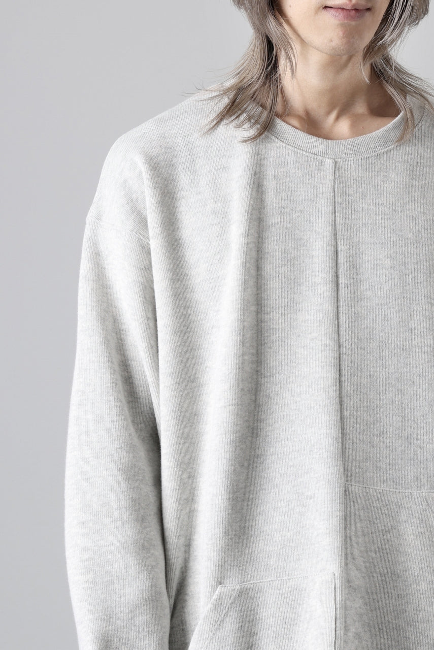 A.F ARTEFACT ASYMMETRY LOOP HEM TOP / COPE KNIT JERSEY (LIGHT GREY) - Image 26