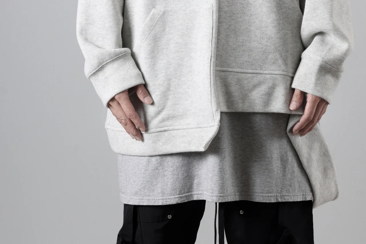 A.F ARTEFACT ASYMMETRY LOOP HEM TOP / COPE KNIT JERSEY (LIGHT GREY) - Image 28