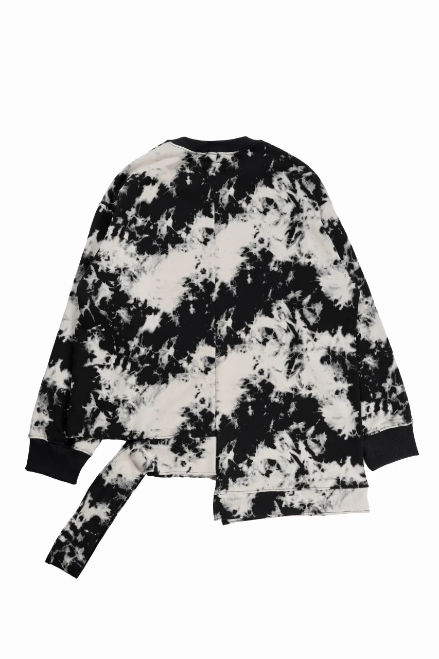 A.F ARTEFACT ASYMMETRY LOOP HEM TOPS / MOTTLED DYING (BLACK x IVORY) - Image 3