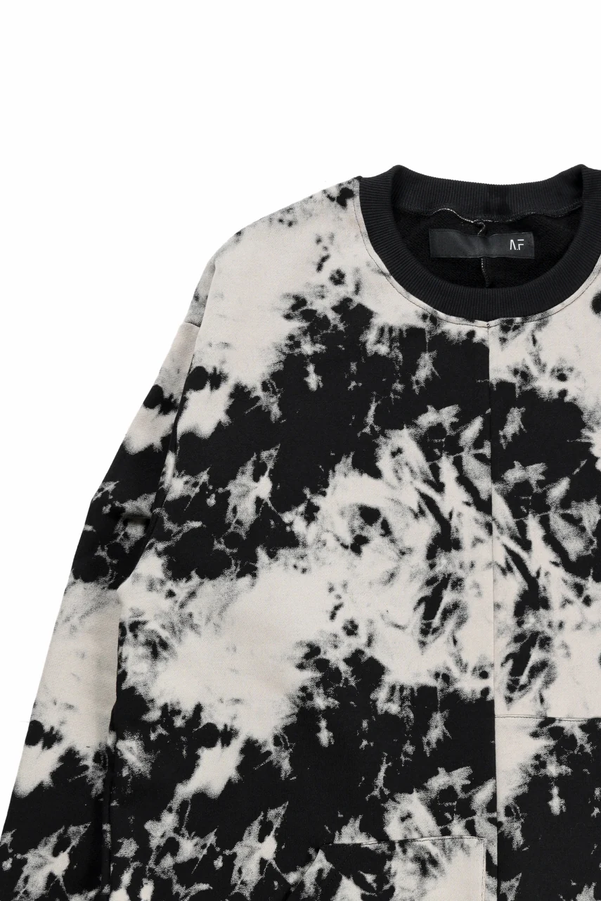 A.F ARTEFACT ASYMMETRY LOOP HEM TOPS / MOTTLED DYING (BLACK x IVORY) - Image 7