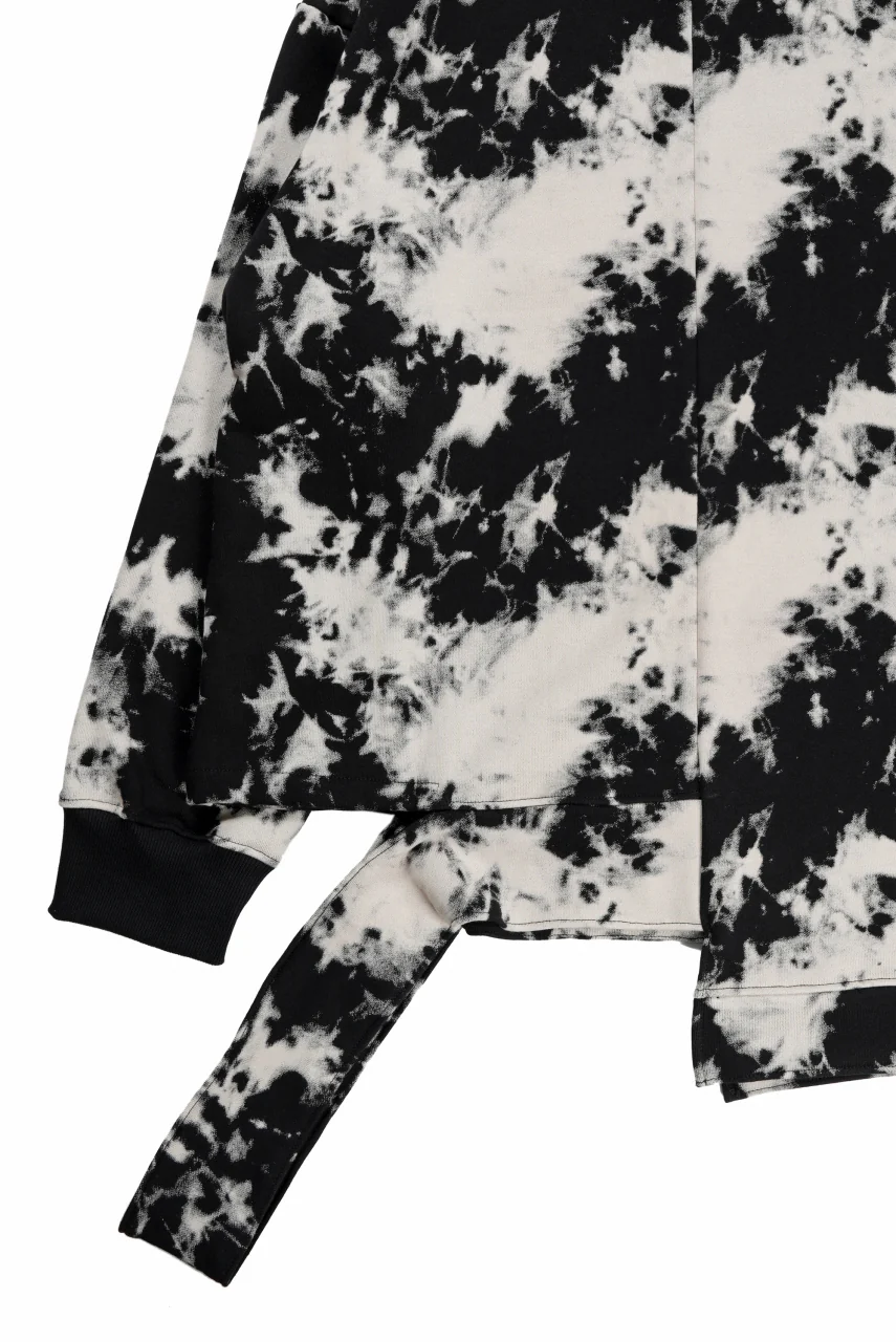 A.F ARTEFACT ASYMMETRY LOOP HEM TOPS / MOTTLED DYING (BLACK x IVORY) - Image 9