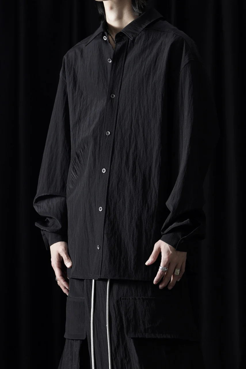 A.F ARTEFACT BACK FACE SHIRTS / WOOL NYLON (BLACK) - Image 10