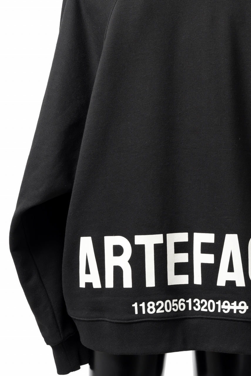 A.F ARTEFACT BACK LOGO SWEAT RAGLAN TOPS (BLACK) - Image 8