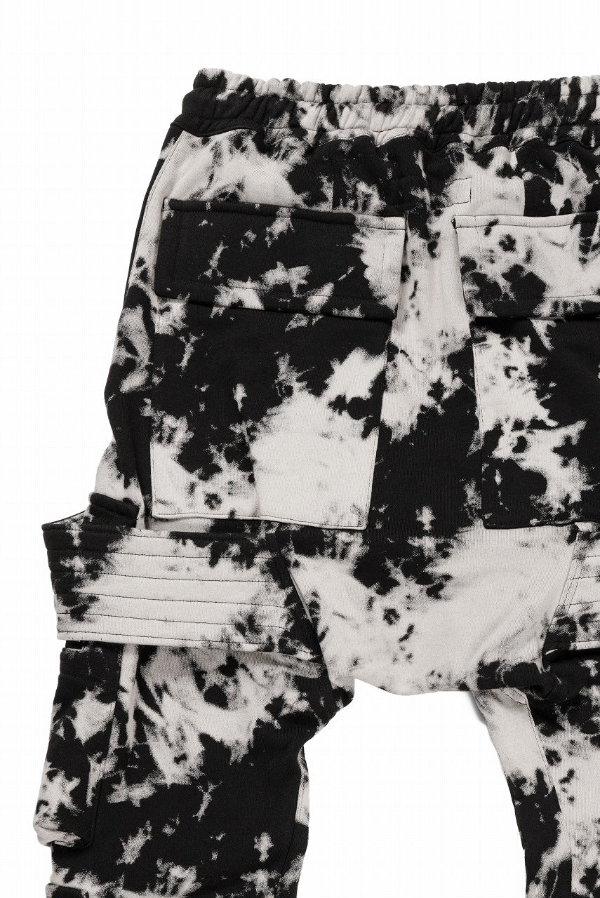 A.F ARTEFACT BELT CARGO SAROUEL JOGGER / MOTTLED DYING (BLACK x IVORY) - Image 10
