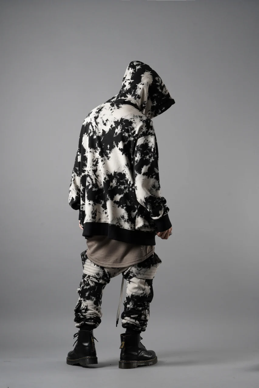 A.F ARTEFACT BELT CARGO SAROUEL JOGGER / MOTTLED DYING (BLACK x IVORY) - Image 20